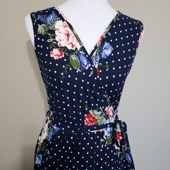 Navy wrap dress - Picture 5 of 6